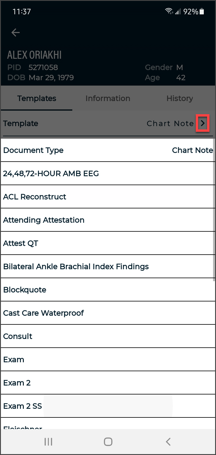 Templates List