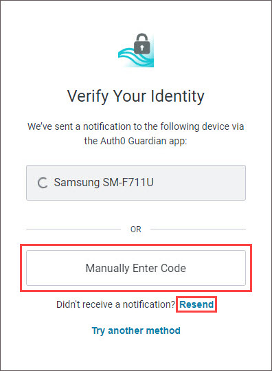 Manually Enter Code